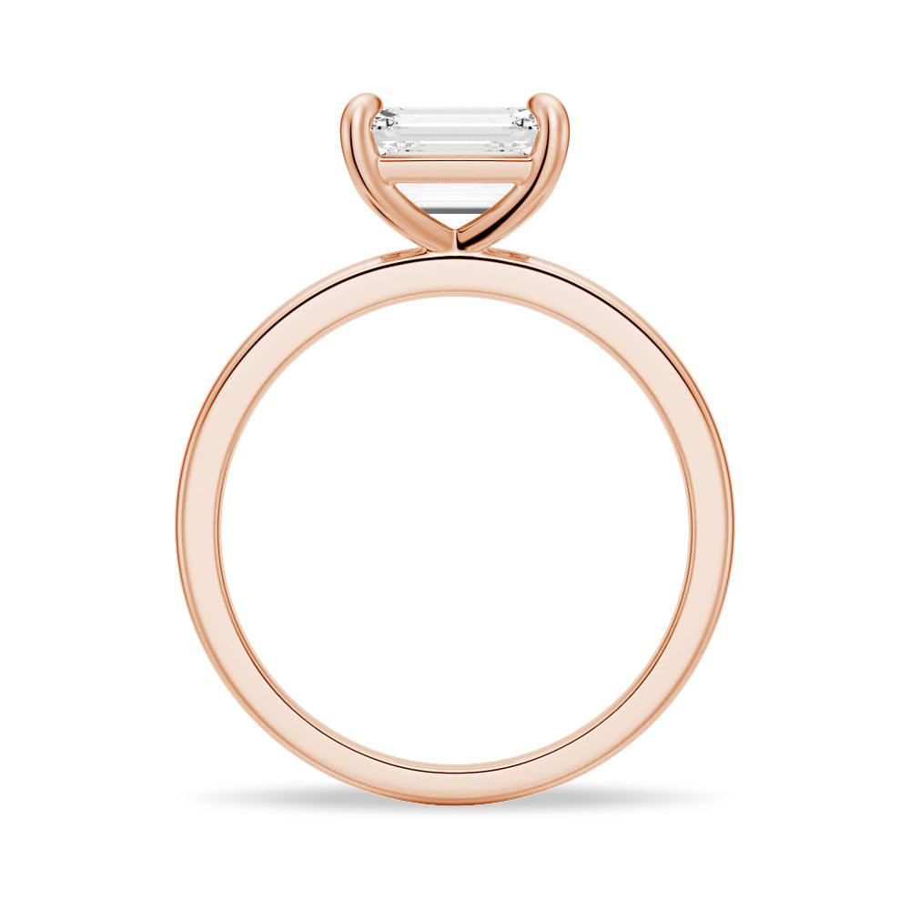 Emerald Cut Lab Grown Diamond East-West 14K Gold Ring