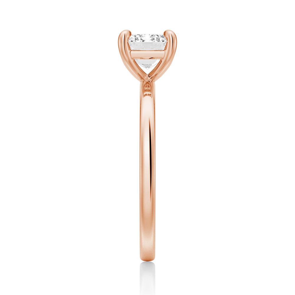 Emerald Cut Lab Grown Diamond East-West 14K Gold Ring