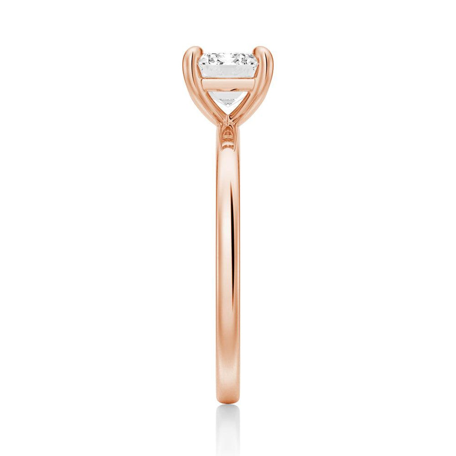 Emerald Cut Lab Grown Diamond East-West 14K Gold Ring