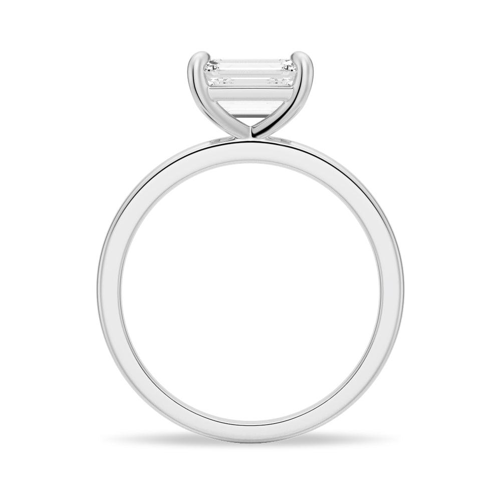 Emerald Cut Lab Grown Diamond East-West 14K Gold Ring