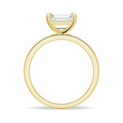 Emerald Cut Lab Grown Diamond East-West 14K Gold Ring