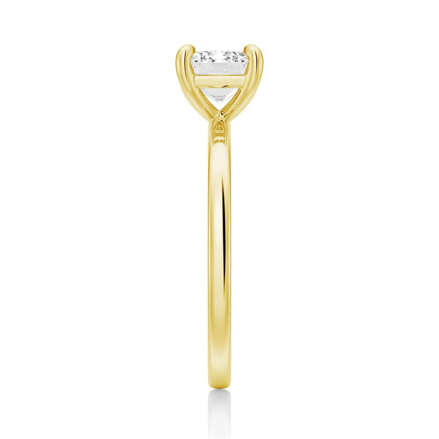 Emerald Cut Lab Grown Diamond East-West 14K Gold Ring