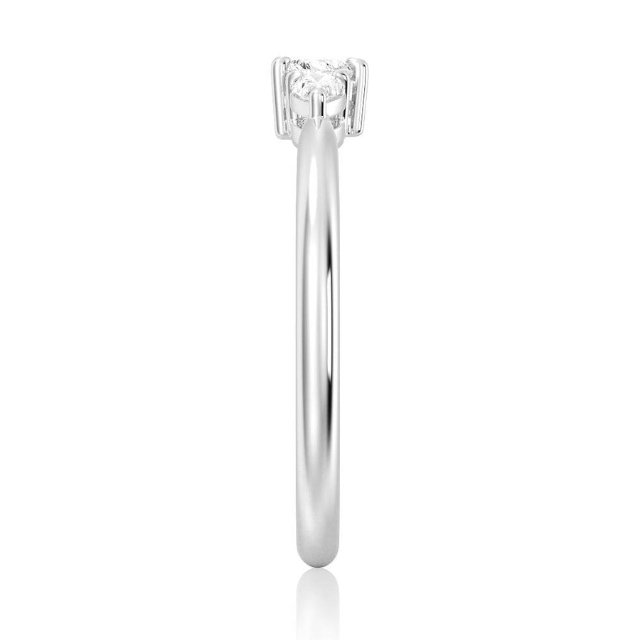 Heart & Pear Cut Lab Grown Diamond Trilogy 14K Gold Ring