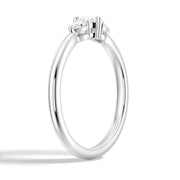 Heart & Pear Cut Lab Grown Diamond Trilogy 14K Gold Ring