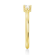 Heart & Pear Cut Lab Grown Diamond Trilogy 14K Gold Ring