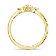 Heart & Pear Cut Lab Grown Diamond Trilogy 14K Gold Ring