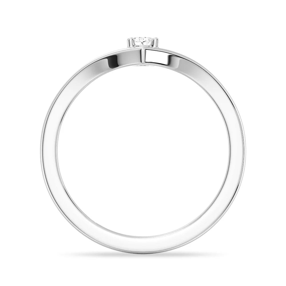 Oval Cut Moissanite Diamond Solitaire 14K Gold Ring
