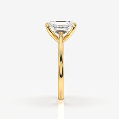 Radiant Cut Moissanite Diamond Solitaire Engagement 18k Gold Ring