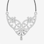 Round & Pear Cut Lab Grown Diamond Women's 14K Gold Mangalsutra