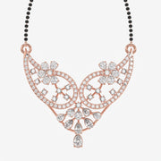 Round & Pear Cut Lab Grown Diamond Women's 14K Gold Mangalsutra
