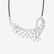 Round Cut Moissanite Diamond Women's Sterling Silver Mangalsutra