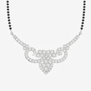 Round Cut Lab Grown Diamond Women's 18K Gold Mangalsutra