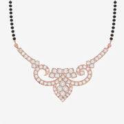 Round Cut Lab Grown Diamond Women's 18K Gold Mangalsutra