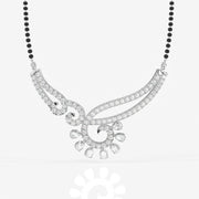 Round and Pear Cut Lab Grown Diamond Women's 14K Gold Mangalsutra
