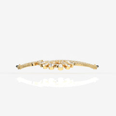 Round and Pear Cut Moissanite Diamond Women's 18K Gold Mangalsutra