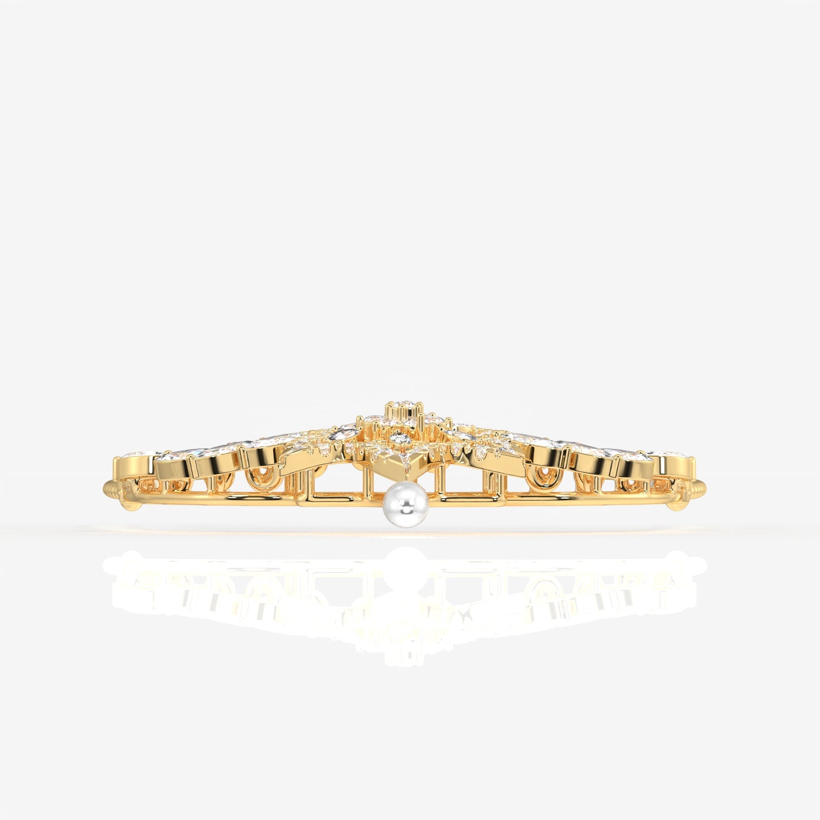 Round & Marquise Cut Lab Grown Diamond Women's 14K Gold Mangalsutra