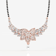 Round & Marquise Cut Lab Grown Diamond Women's 14K Gold Mangalsutra