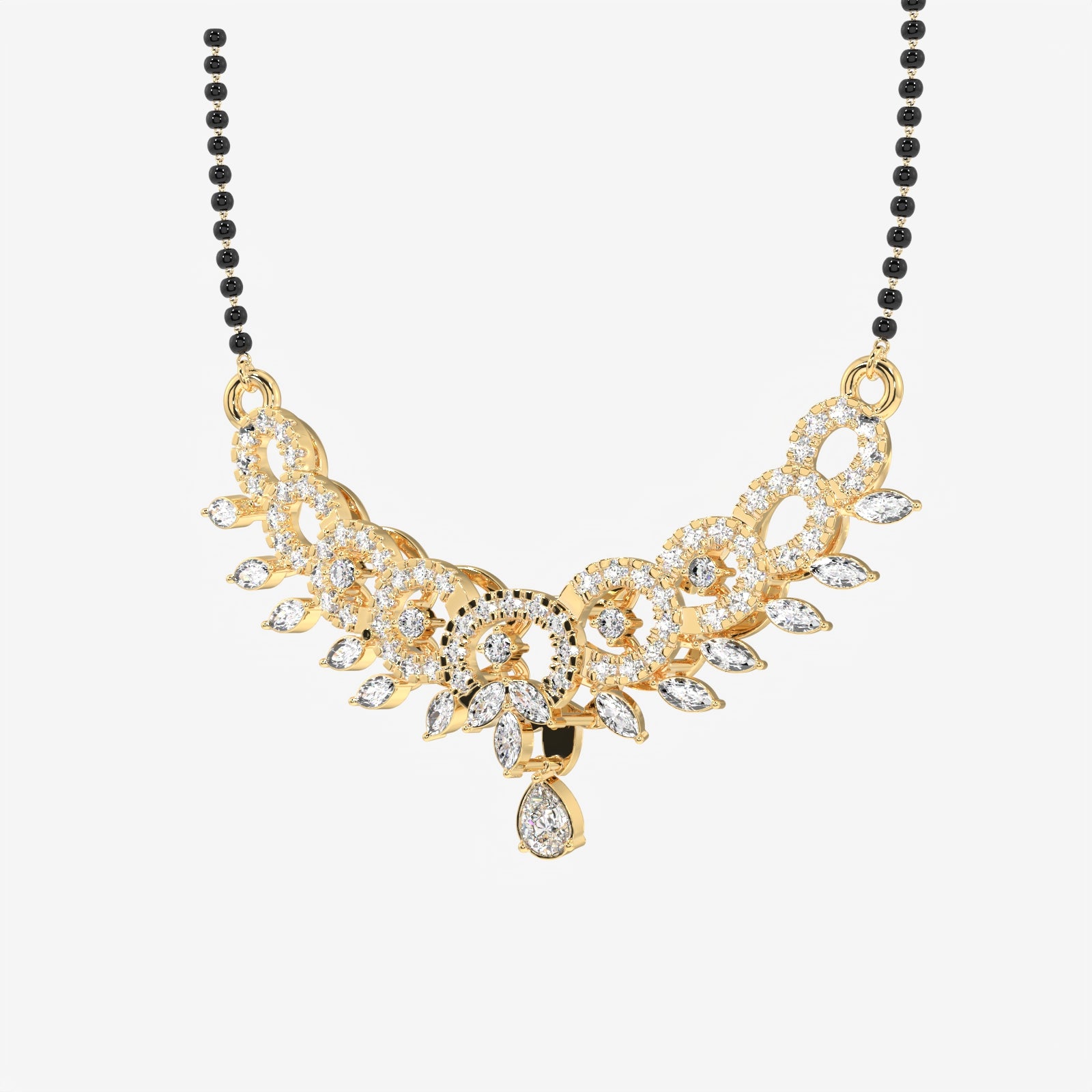 Women's Lab Grown Diamond 14K Gold Mangalsutra