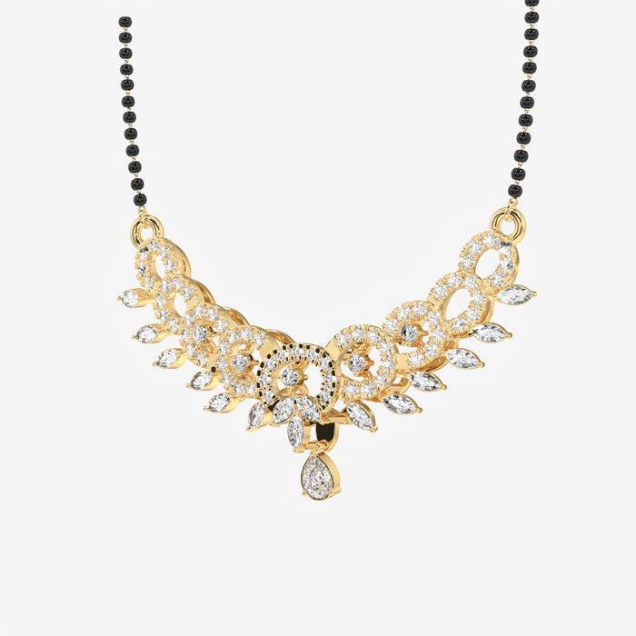 Women's Moissanite Diamond Sterling Silver Mangalsutra