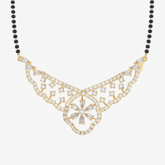 Women's Moissanite Diamond Sterling Silver Mangalsutra