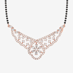 Women's Moissanite Diamond Sterling Silver Mangalsutra