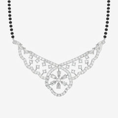 Women's Moissanite Diamond Sterling Silver Mangalsutra