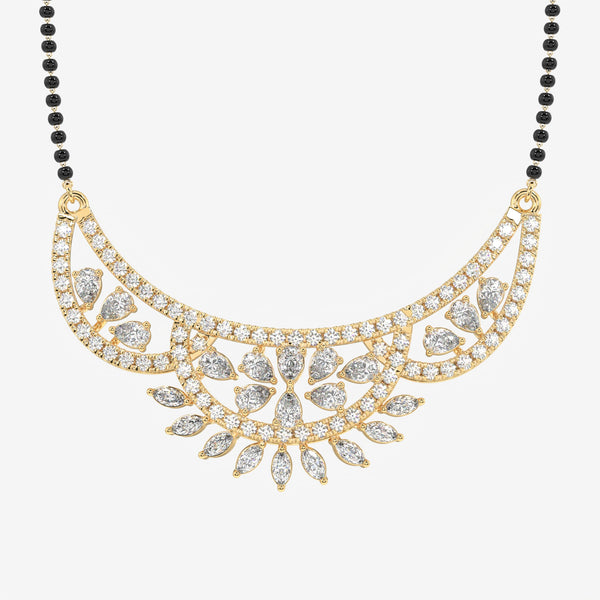 Women's  Lab Grown Diamond 14K Gold Mangalsutra