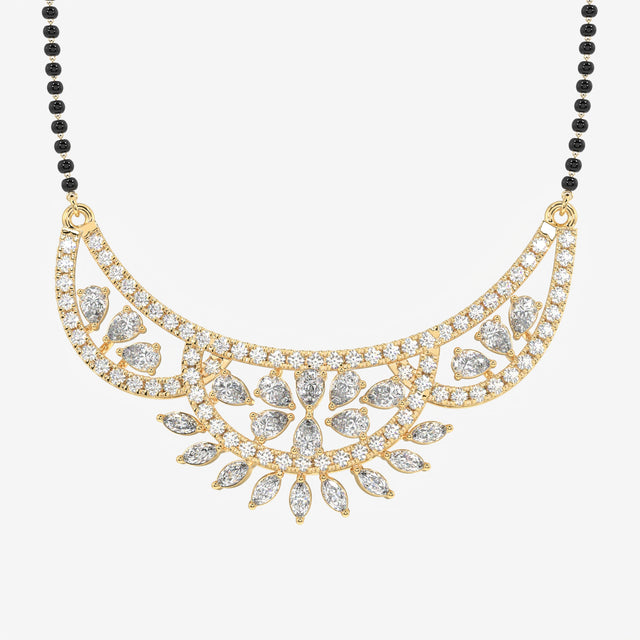 Women's  Lab Grown Diamond 14K Gold Mangalsutra