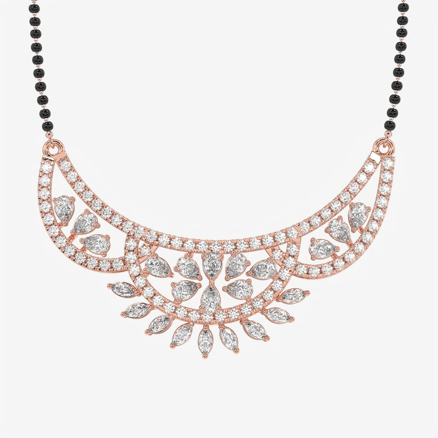 Women's  Lab Grown Diamond 14K Gold Mangalsutra