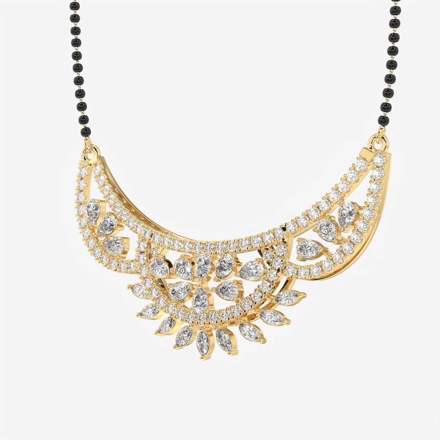 Women's  Lab Grown Diamond 14K Gold Mangalsutra