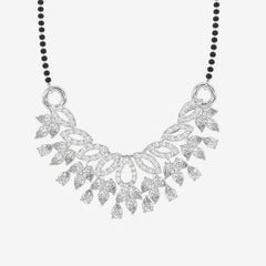 Round & Pear Cut Moissanite Diamond Women's 18K Gold Mangalsutra