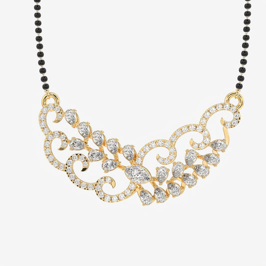 Women's Moissanite Diamond 18K Gold Mangalsutra