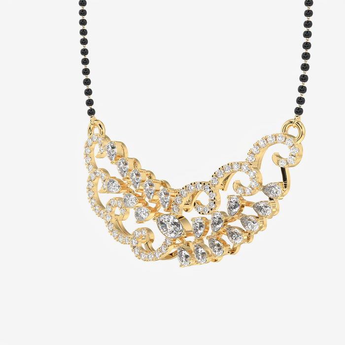 Women's Moissanite Diamond 18K Gold Mangalsutra