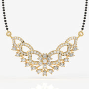 Round & Pear Cut Lab Grown Diamond Women's 18K Gold Mangalsutra
