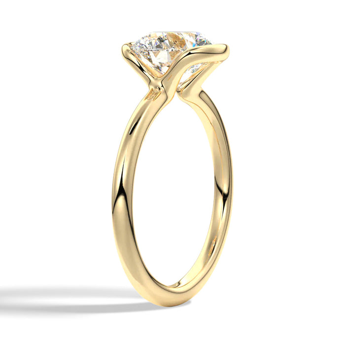 Oval Cut Moissanite Diamond East-West Sterling Silver Ring