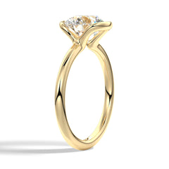 Oval Cut Moissanite Diamond East-West Sterling Silver Ring