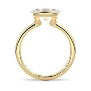 Oval Cut Moissanite Diamond East-West 14K Gold Ring