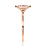 Emerald Cut Lab Grown Diamond Solitaire 14K Gold Ring