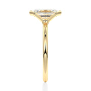 Emerald Cut Lab Grown Diamond Solitaire 14K Gold Ring