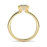 Emerald Cut Lab Grown Diamond Solitaire 14K Gold Ring