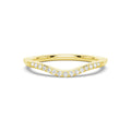 Round Cut Moissanite Diamond Wedding Band Sterling Silver Ring