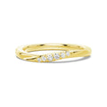 Round Cut Moissanite Diamond Wedding Band Sterling Silver Ring