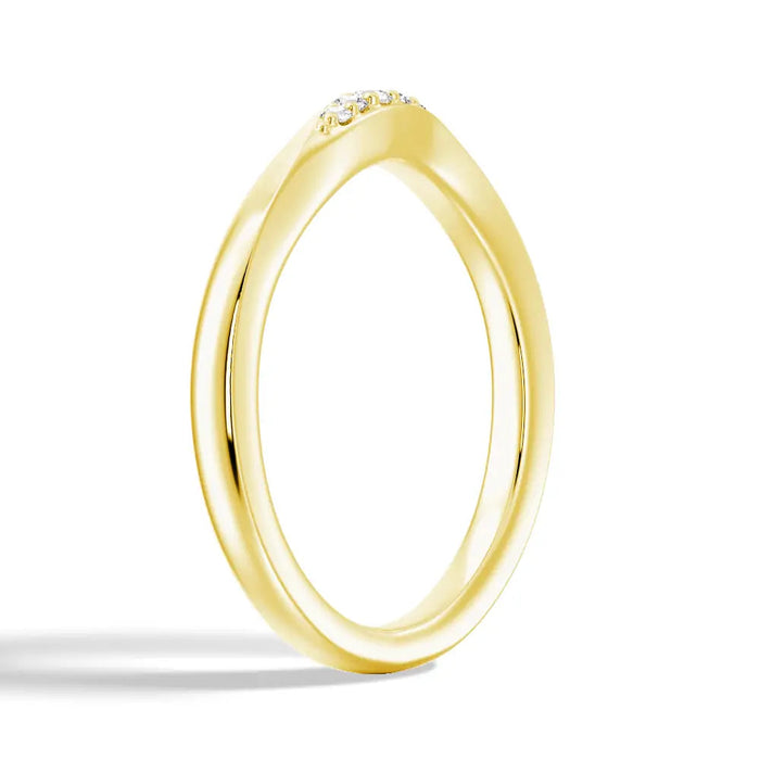 Round Cut Moissanite Diamond Wedding Band Sterling Silver Ring