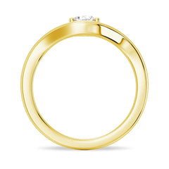 Round Cut Moissanite Diamond Solitaire Sterling Silver Ring