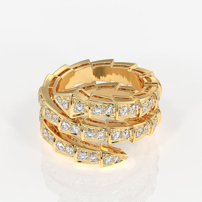 Round Cut Lab Grown Diamond Eternity 14K Gold Band Ring