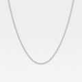 Round Cut Lab Grown Diamond Four Prong Tennis Fashion 14K Gold Necklace