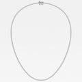 Round Cut Lab Grown Diamond Three Prong Tennis 14K Gold Necklace