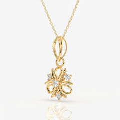 Round Cut Moissanite Diamond Bud Fashion  Pendant