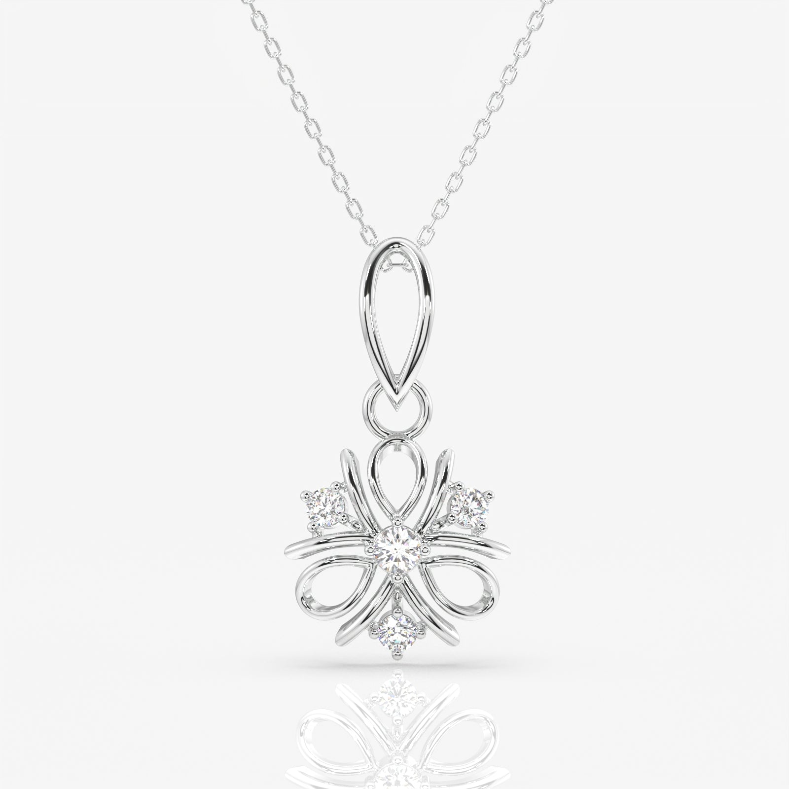 Round Cut Moissanite Diamond Bud Fashion Pendants