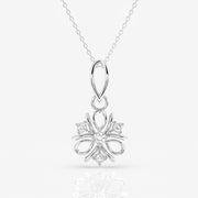 Round Cut Moissanite Diamond Bud Fashion Pendants